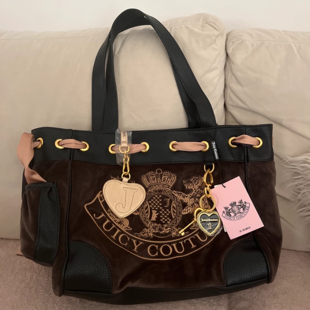 Juicy Couture Brown Gold daydreamer Scottie dog juicy UK twig dog 2000s juicy